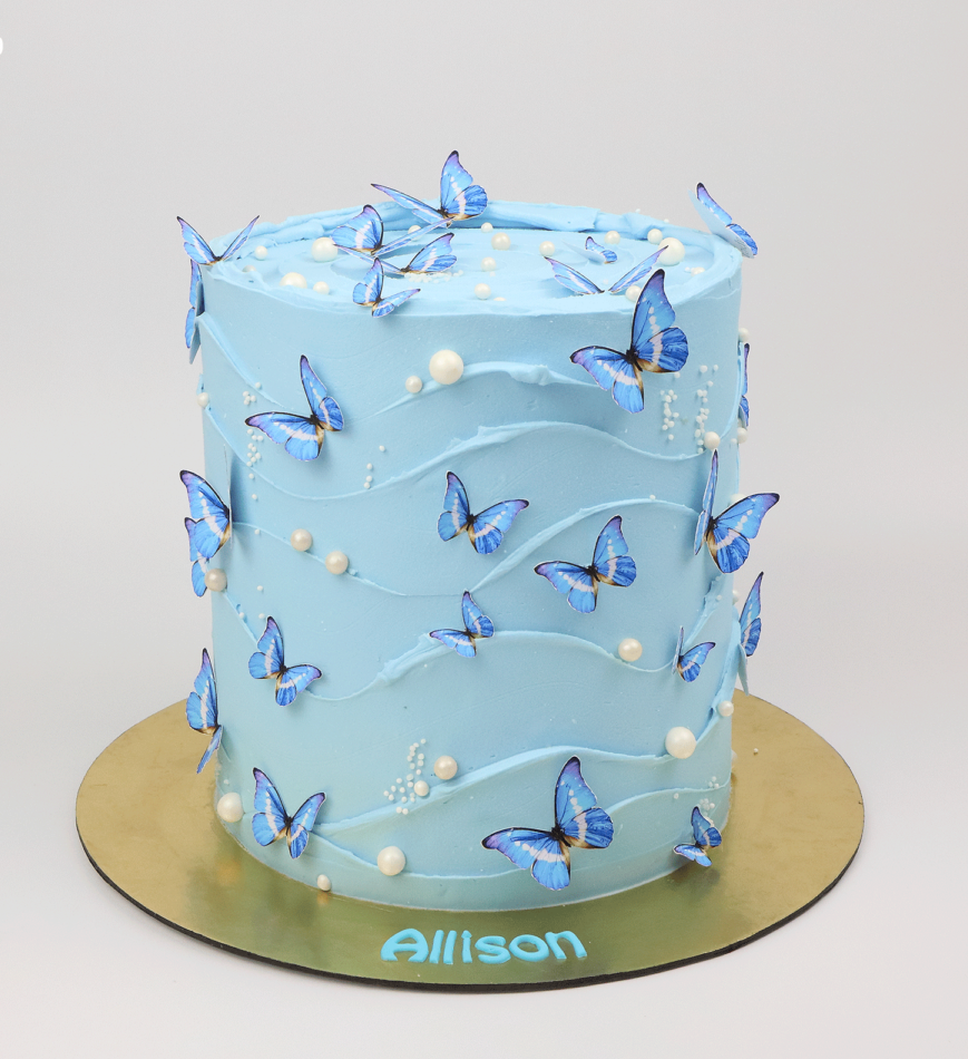 Juego de 10 mariposas de papel comestible de oblea para tortas, decoración  de cupcakes (Azul) – La Alacena del Pastelero